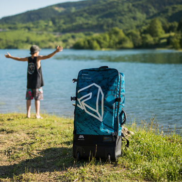 Aqua Marina 90L Premium Luggage Bag with Rolling Wheel Blueberry in water